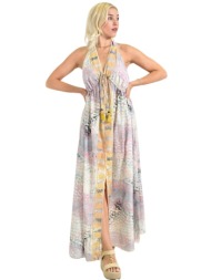 μάξι φόρεμα με animal ...