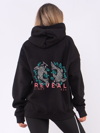 c1071 | reveal light - hoodie μαύρο c1071