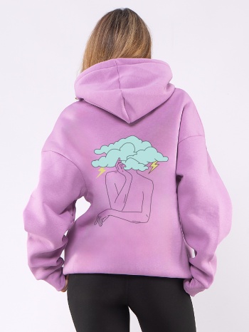 c1080 | beautiful mess - hoodie λιλά c1080