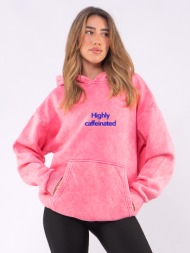 c1085 | highly caffeinated - hoodie ροζ c1085