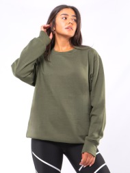 c1091 | plain - crewneck χακί c1091