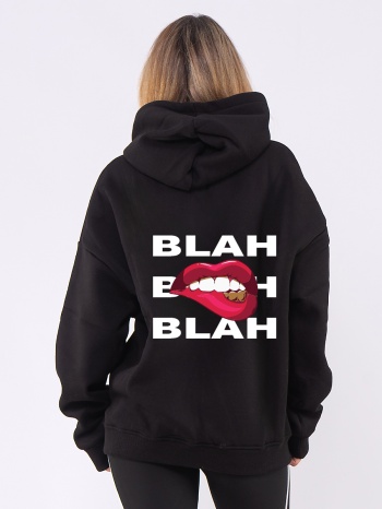 c1097 | blah blah - hoodie μαύρο c1097