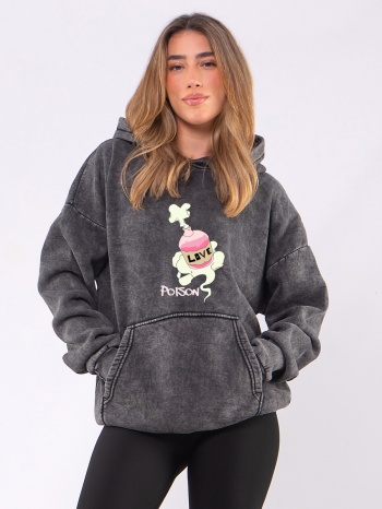 c1104 | poison - hoodie ανθρακί c1104