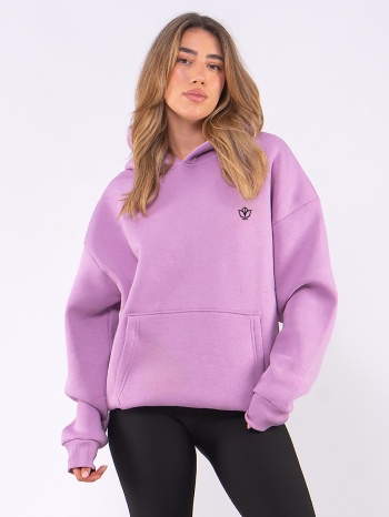 c1116 | flower logo 2 - hoodie λιλά c1116 σε προσφορά