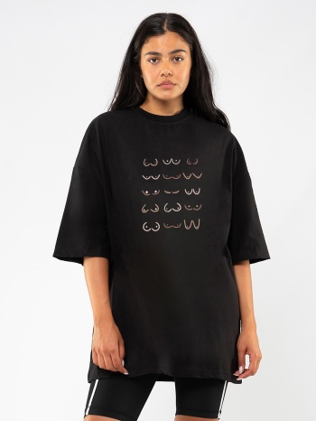 c1126 | love your boobies - oversized μαύρο c1126