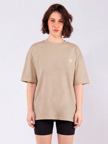 c1151 | flower logo 2 - oversized μπεζ c1151