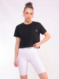 c1230 | flower logo 2 - boxy μαύρο c1230