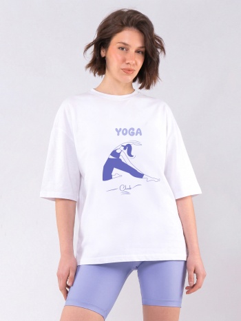 c1243 | yoga club - oversized άσπρο c1243