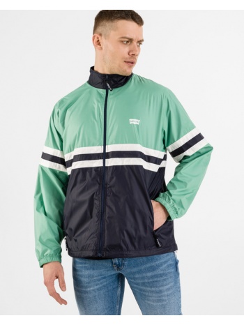 levi`s® colorblocked windbreaker jacket green 100% polyester