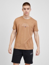tommy hilfiger t-shirt brown 50% organic cotton, 50% cotton