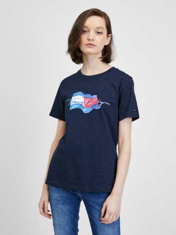 tommy hilfiger t-shirt blue 100 % organic cotton σε προσφορά