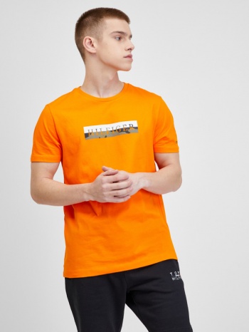 tommy hilfiger t-shirt orange 50% organic cotton, 50% cotton σε προσφορά