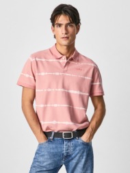 pepe jeans farrell polo shirt pink 100% cotton