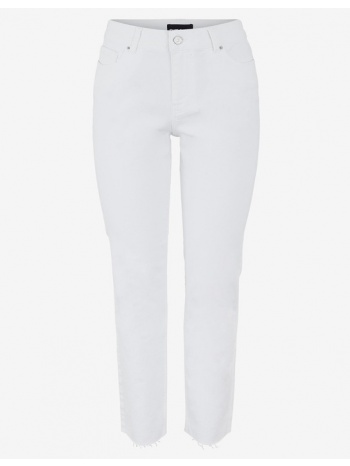 pieces luna jeans white 79% cotton, 20% recycled cotton, 1% σε προσφορά
