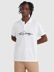 tommy hilfiger polo shirt white 50% organic cotton, 50% cotton