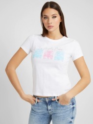 guess alissia t-shirt white 100% cotton