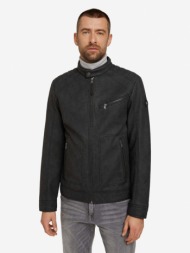 tom tailor jacket black 100% synthetic leather
