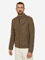 tom tailor jacket brown 100% synthetic leather