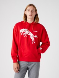 wrangler sweatshirt red 80% cotton, 20% polyester