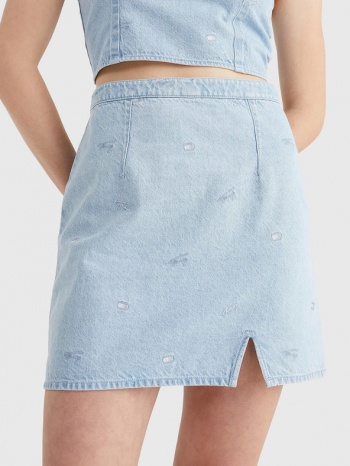 tommy jeans skirt blue 100 % organic cotton σε προσφορά