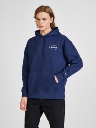 tommy jeans sweatshirt blue 50% recycled cotton, 50% recycled polyester