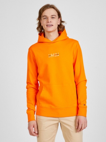 tommy hilfiger sweatshirt orange 50% organic cotton, 50% σε προσφορά