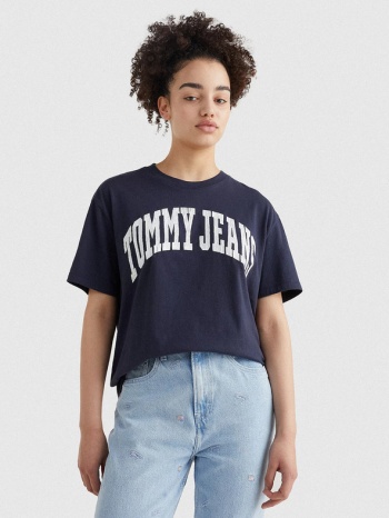 tommy jeans t-shirt blue 100 % organic cotton σε προσφορά