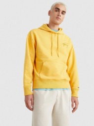 tommy jeans sweatshirt yellow 50% recycled cotton, 50% recycled polyester