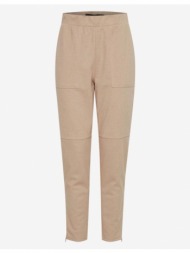 ichi trousers beige 60% recycled polyester, 22% polyester, 13% cotton, 5% elastane