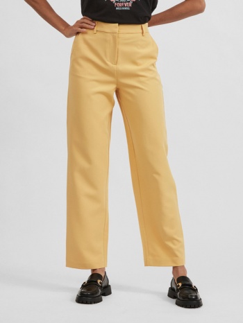 vila britt trousers yellow 88% polyester, 12% elastane σε προσφορά