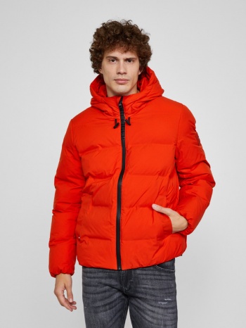 tommy hilfiger motion hooded jacket red 100% polyester σε προσφορά