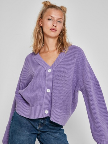 noisy may una cardigan violet 100% cotton σε προσφορά