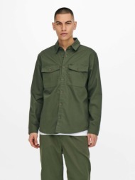 only & sons bob shirt green 65% polyester, 35% cotton