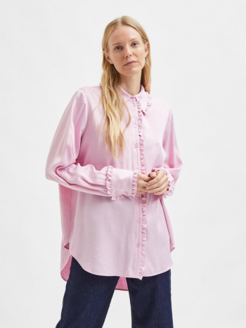 selected femme nallie shirt pink 54% viscose lenzing ™ σε προσφορά