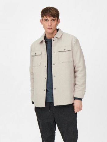 only & sons creed jacket beige 90% polyester, 10% wool σε προσφορά