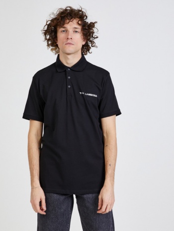 karl lagerfeld polo shirt black 100% cotton σε προσφορά