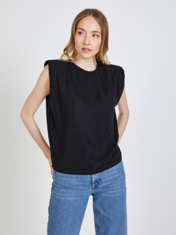 only queeny top black 96% polyester, 4% elastane σε προσφορά