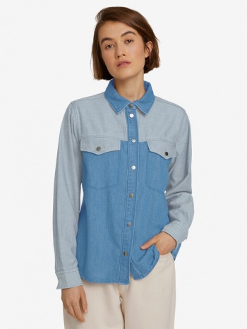 tom tailor denim shirt blue 100% cotton σε προσφορά