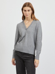 vila ril sweater grey 50 % viscose, 27 % polyamide, 23 % polyester