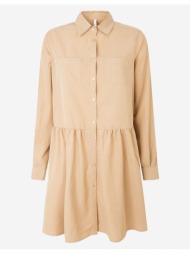 pepe jeans alessa dresses beige 70 % lyocell, 30 % polyester