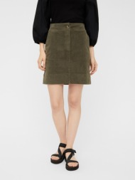 pieces skirt green 97% cotton, 3% elastane
