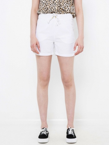 camaieu shorts white 55% flax, 45% cotton σε προσφορά
