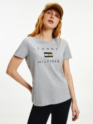 tommy hilfiger t-shirt grey 100 % organic cotton