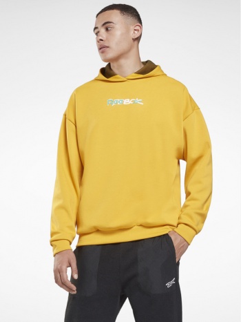 reebok myt sweatshirt yellow 100% polyester σε προσφορά