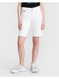 tommy jeans mr denim bermuda shorts white 97% cotton, 3% elastane