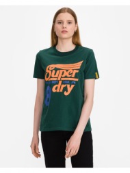 superdry collegiate cali state t-shirt green 100% cotton