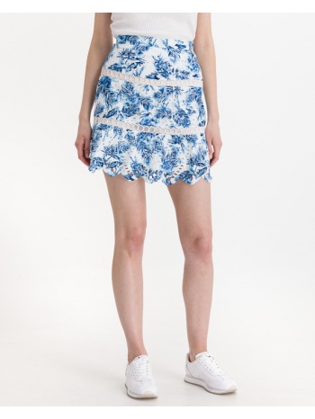 guess noelle skirt blue white 100% cotton σε προσφορά