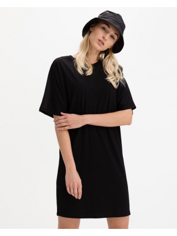 superdry dresses black 50% cotton, 50% modal σε προσφορά