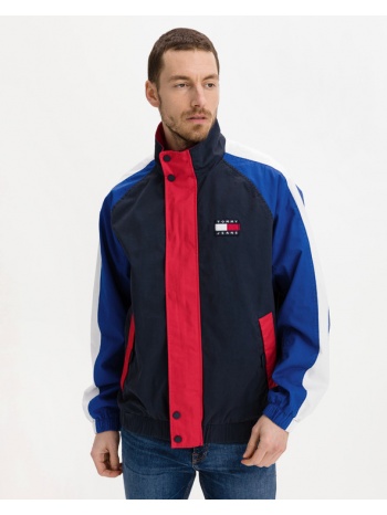 tommy jeans badge colorblock jacket blue red top- 100% σε προσφορά