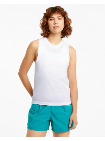 puma evide mesh top white 100 % recycled polyester σε προσφορά